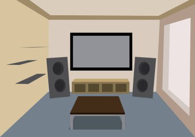 TV ile oturma odasının vektör illüstrasyonu