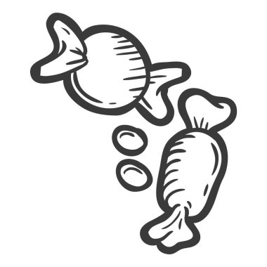 Tavuk ve balık simgesinin vektör çizimi