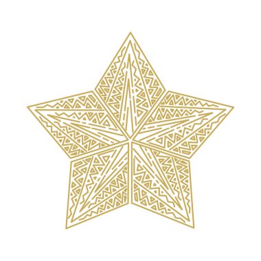 Beyaz arkaplanda izole edilmiş noel yıldızı