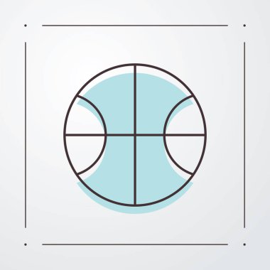 Basketbol spor ikonu vektör illüstrasyonu