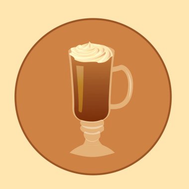 kahve fincanı simgesi vektör illüstrasyon grafik tasarımı