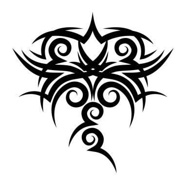 Tasarım ve dekorasyon için siyah-beyaz vektör deseni.