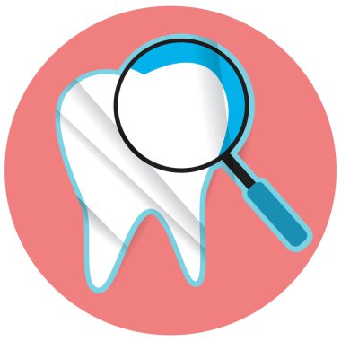 Diş düzlüğü simgesi, vektör illüstrasyonu