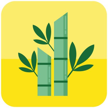 Yeşil bitkisi olan bir ağacın vektör çizimi