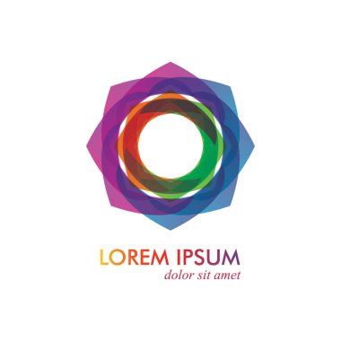 Soyut geometrik logo tasarım şablonu. vektör illüstrasyonu