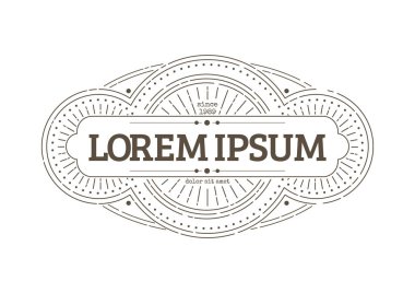 Metin ve mühürlü vektör etiketi.