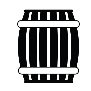 bira fıçısı simgesi beyaz arkaplanda izole edilmiş düz stil