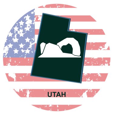 Ulusal sembollü Amerikan teması için renkli vektör illüstrasyonu