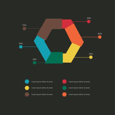 İnfografik elementlerle soyut arkaplanın vektör illüstrasyonu