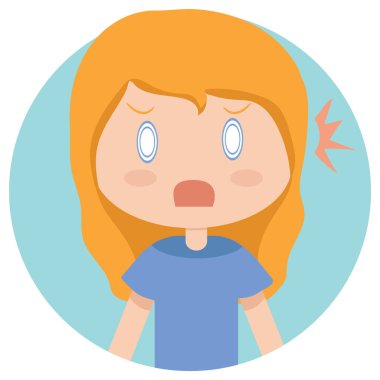 Beyaz arka planda ağlayan üzgün kız