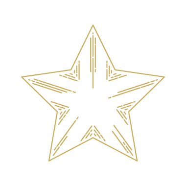 Beyaz arkaplanda altın yıldız simgesi