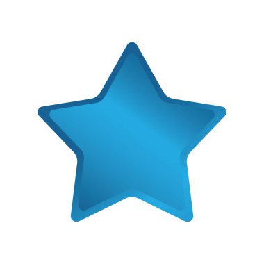 Beyaz arkaplanda izole edilmiş yıldız simgesi