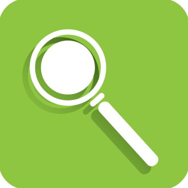 Büyüteç simgesi. vektör illüstrasyonu