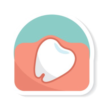 Diş düzlüğü simgesi, vektör illüstrasyonu