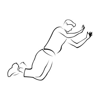 Bir kalp şekli vektör illüstrasyonunu tutan el