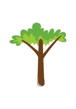 ağaç simgesi vektör illüstrasyonu