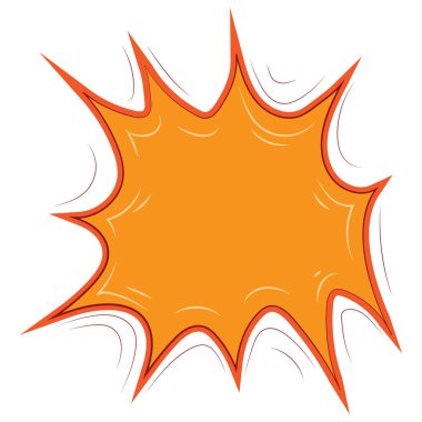 Bir bulutun çizgi roman patlamasının vektör çizimi