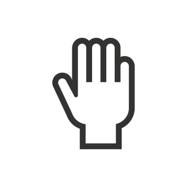 El simgesi illüstrasyonu izole vektör işareti