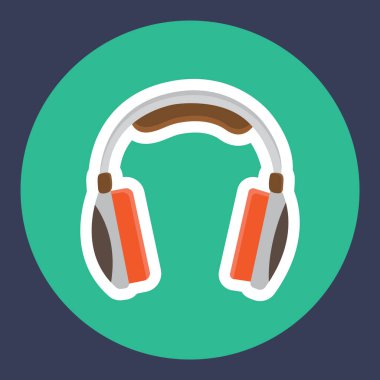 vektör simgesi mikrofon kulaklığı