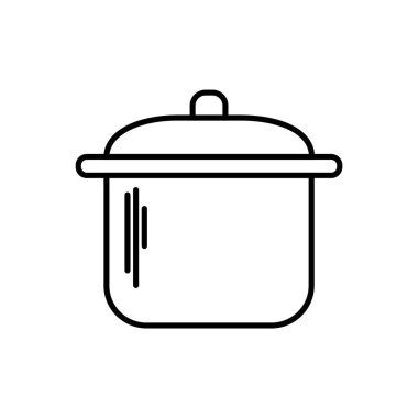 Beyaz üzerinde izole edilmiş pan simgesi vektörü