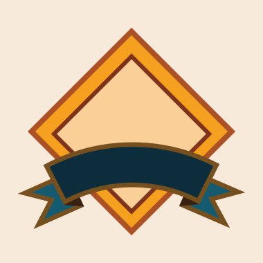 Kurdeleli bir etiketin vektör illüstrasyonu