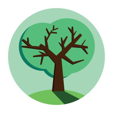 ağaç simgesi vektör illüstrasyonu