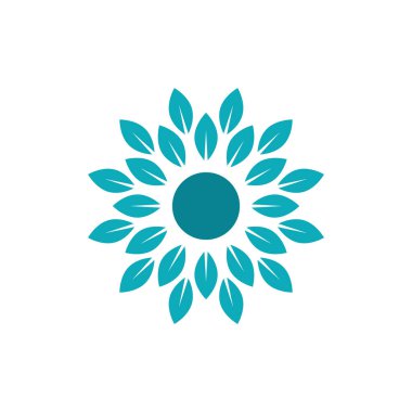 Nilüfer çiçekli vektör logosu