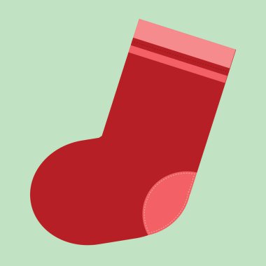 Yılbaşı çorap ikonu vektör illüstrasyon grafik tasarımı