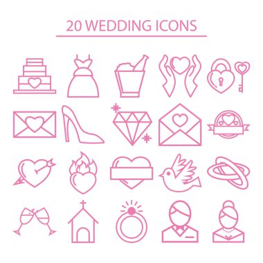 Gelin ve kalple düğün davetiyesi