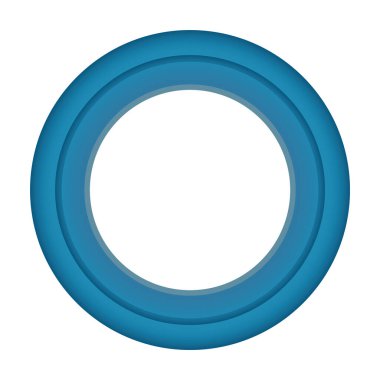 Gölgeli mavi yuvarlak çerçevenin vektör çizimi