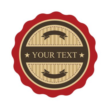 Retro stil vintage amblemi, vektör illüstrasyonu