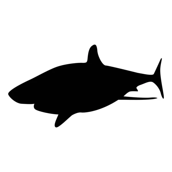 Ilustracja Wektorowa Sylwetki Rekina Rekina — Wektor stockowy