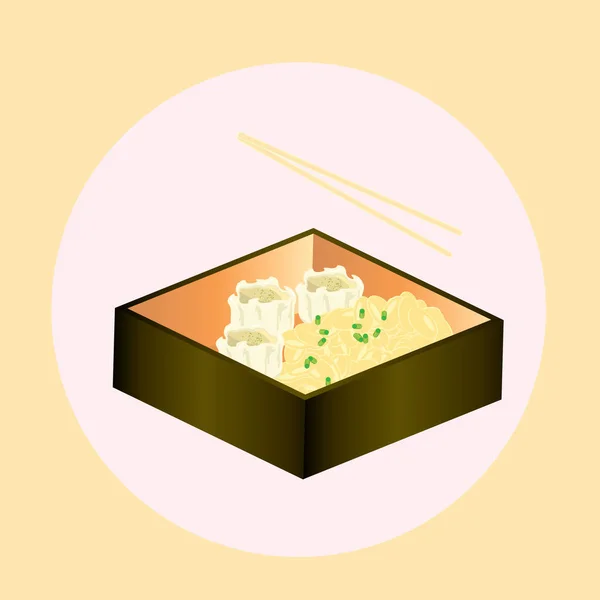 Japanische Lebensmittel Ikone — Stockvektor