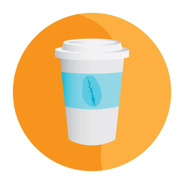 咖啡杯图标为浅色风格 矢量说明 — 图库矢量图片