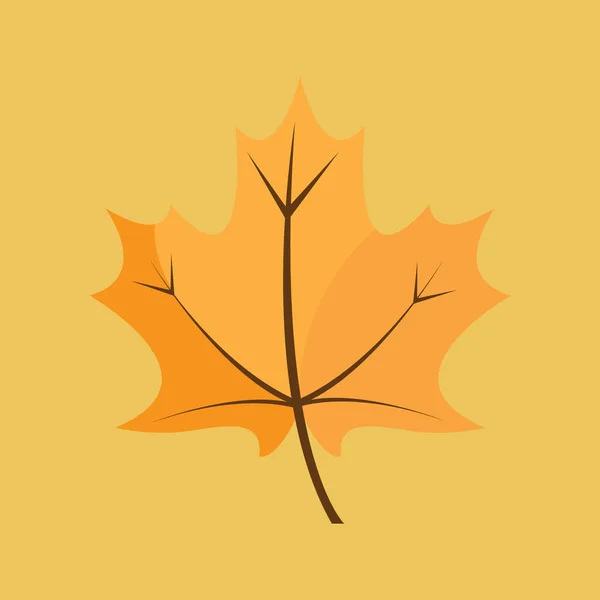 Икона Осенних Листьев Векторная Иллюстрация — стоковый вектор
