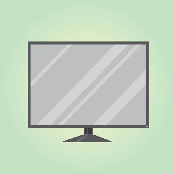 Icono Del Monitor Ordenador Diseño Ilustración Plana — Vector de stock