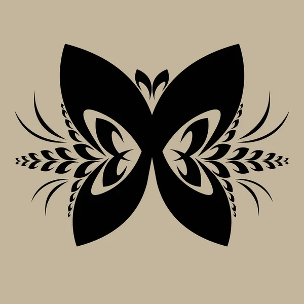 Ilustración Vectorial Una Mariposa — Vector de stock