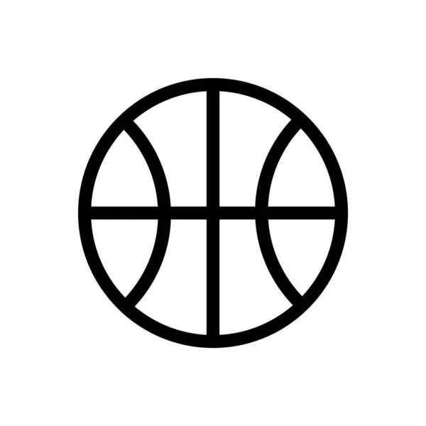 Baloncesto Bola Icono Vector Ilustración — Archivo Imágenes Vectoriales