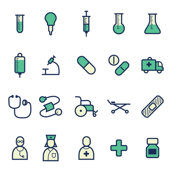 Medical Health Care Icons Set — Stock Vector