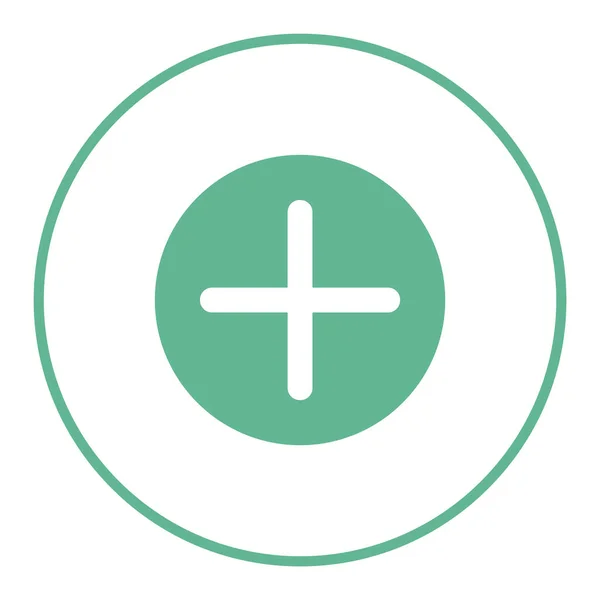 Плюс Значок Знака Додати Символ Кнопка Круглого Кола Векторний — стоковий вектор
