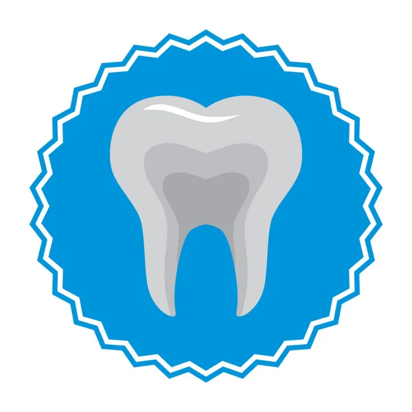 Icono Del Diente Símbolo Cuidado Dental Vector — Vector de stock