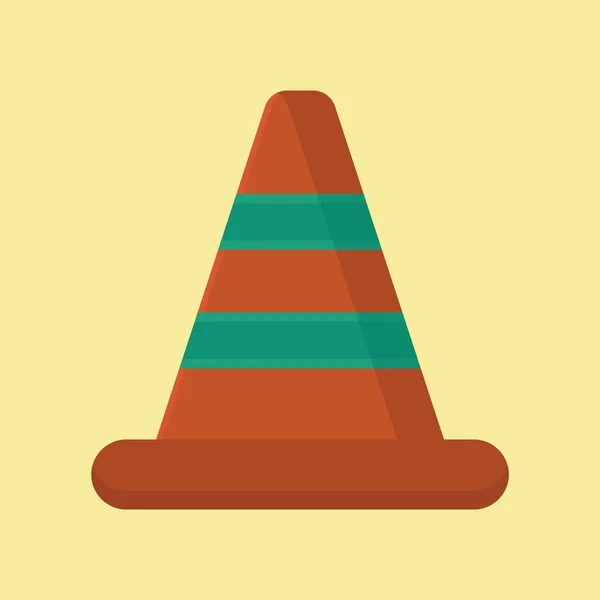 Traffic Cone Icon Vector Illustration — Stock Vector