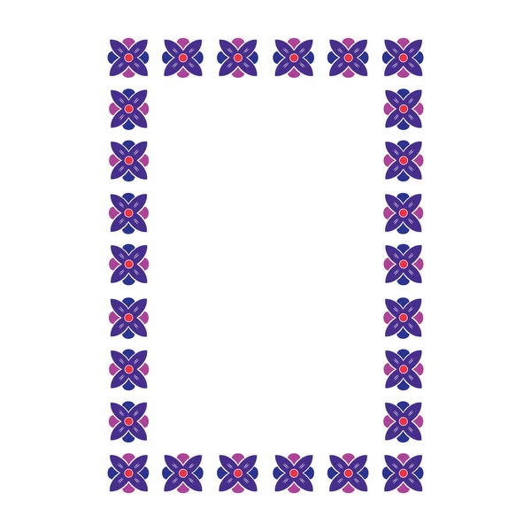 十字型の青と白の装飾模様のベクトル図 — ストックベクタ