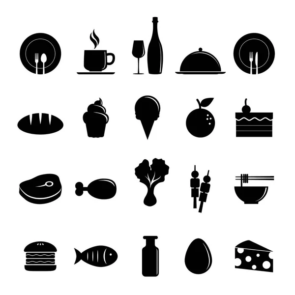 Keuken Eten Vectorillustratie — Stockvector