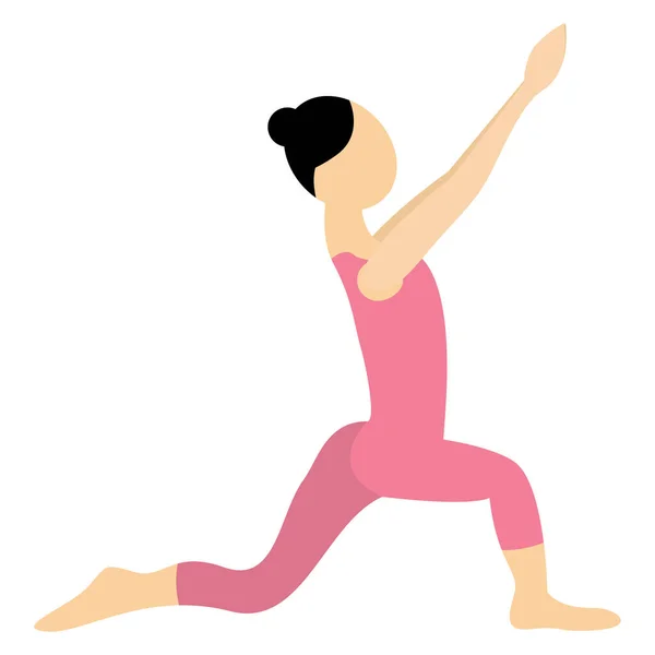 Disegno Illustrazione Vettoriale Della Donna Che Pratica Yoga — Vettoriale Stock