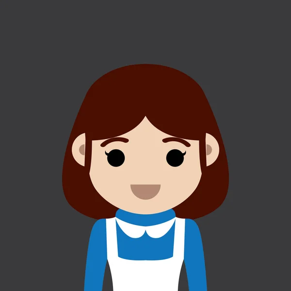 Аватар Жінка Персонаж Векторний Дизайн Ілюстрації — стоковий вектор