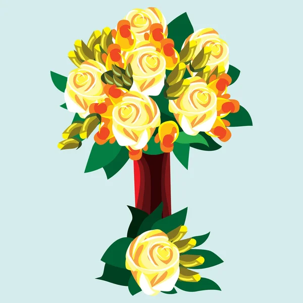 Květiny Jednoduchý Barevný Vektor Ilustrace — Stockový vektor
