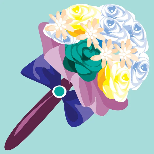 Vector Ilustración Hermosas Flores — Archivo Imágenes Vectoriales