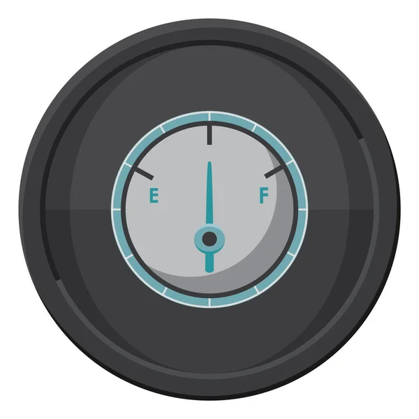 Icône Compteur Vitesse Cercle Plat Illustration Vectorielle Isolée Pour Web — Image vectorielle