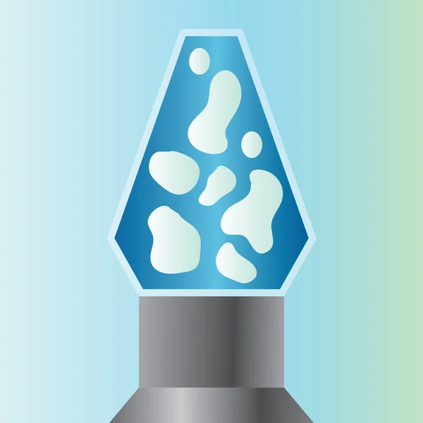 Ilustração Vetorial Cubo Gelo Azul Branco — Vetor de Stock